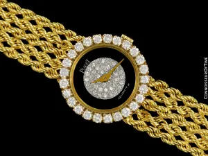 Piaget Ladies Vintage Cocktail Watch - 18K Gold & Factory Piaget Diamonds