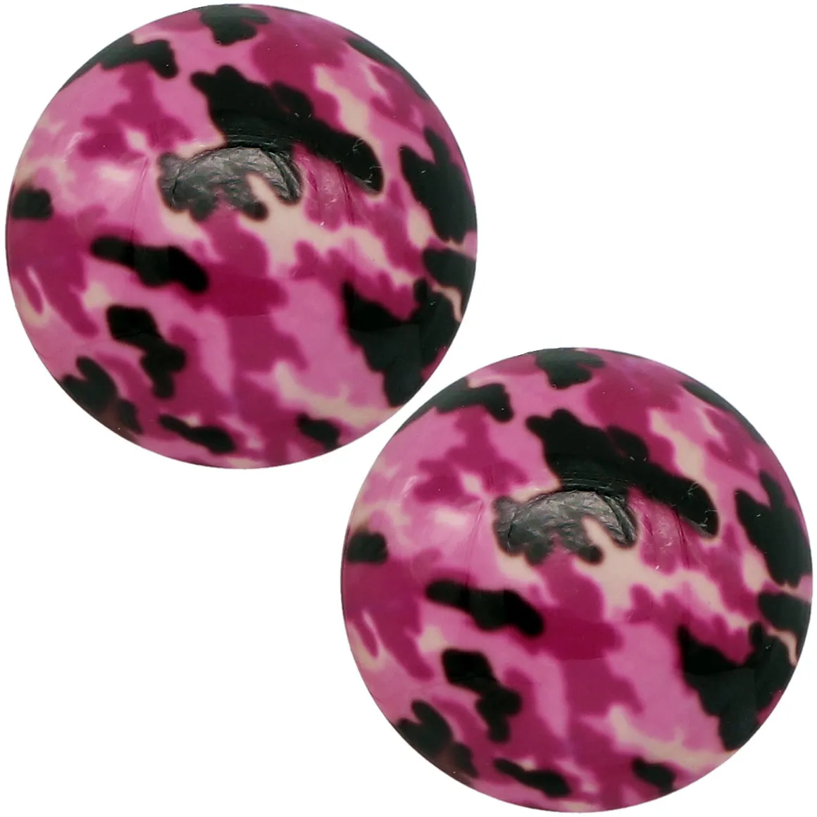 Pink Army Camo Large Button Stud Earrings