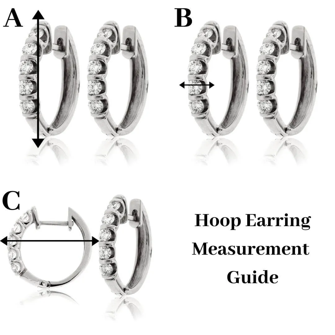 Pink Sapphire & Diamond Accented Hoop Earrings