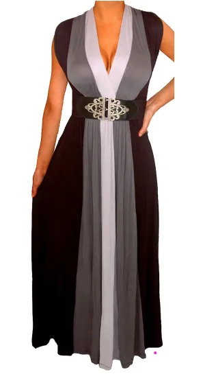 Plus Size Gray Maxi Dress