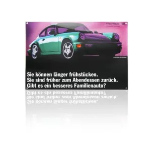 Porsche  Classic Enamel Sign - 964 Coupe