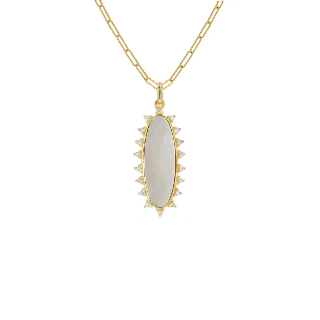 Rachel Reid Elongated Mother of Pearl Charm