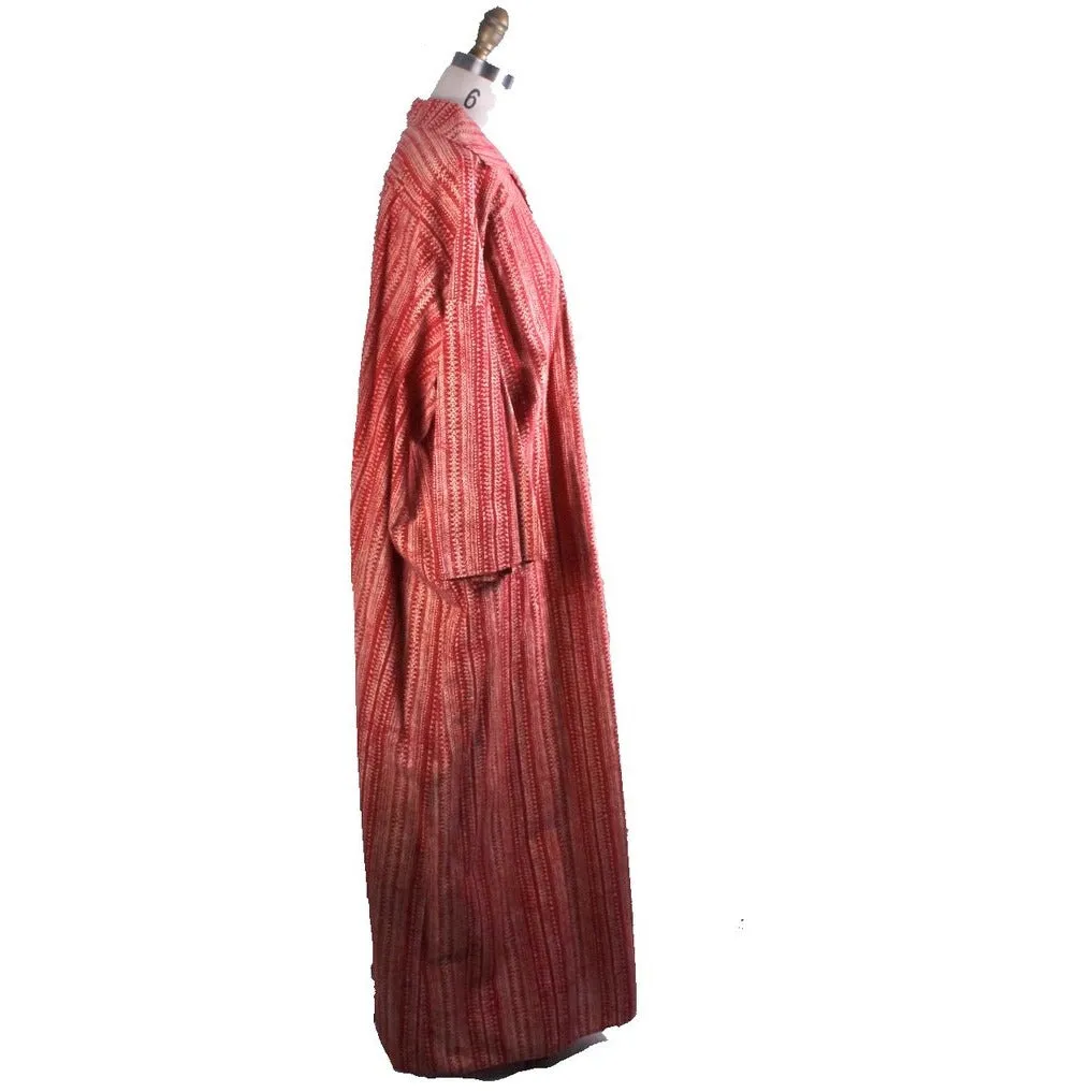 RARE Vintage Marimekko Maxi Dress 1970s Womens S Red & Cream Mini Print