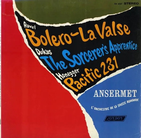 Ravel / Honnegger / Dukas - Works by Ravel, Honegger and Dukas / Ansermet - Nearly White Hot Stamper (With Issues)