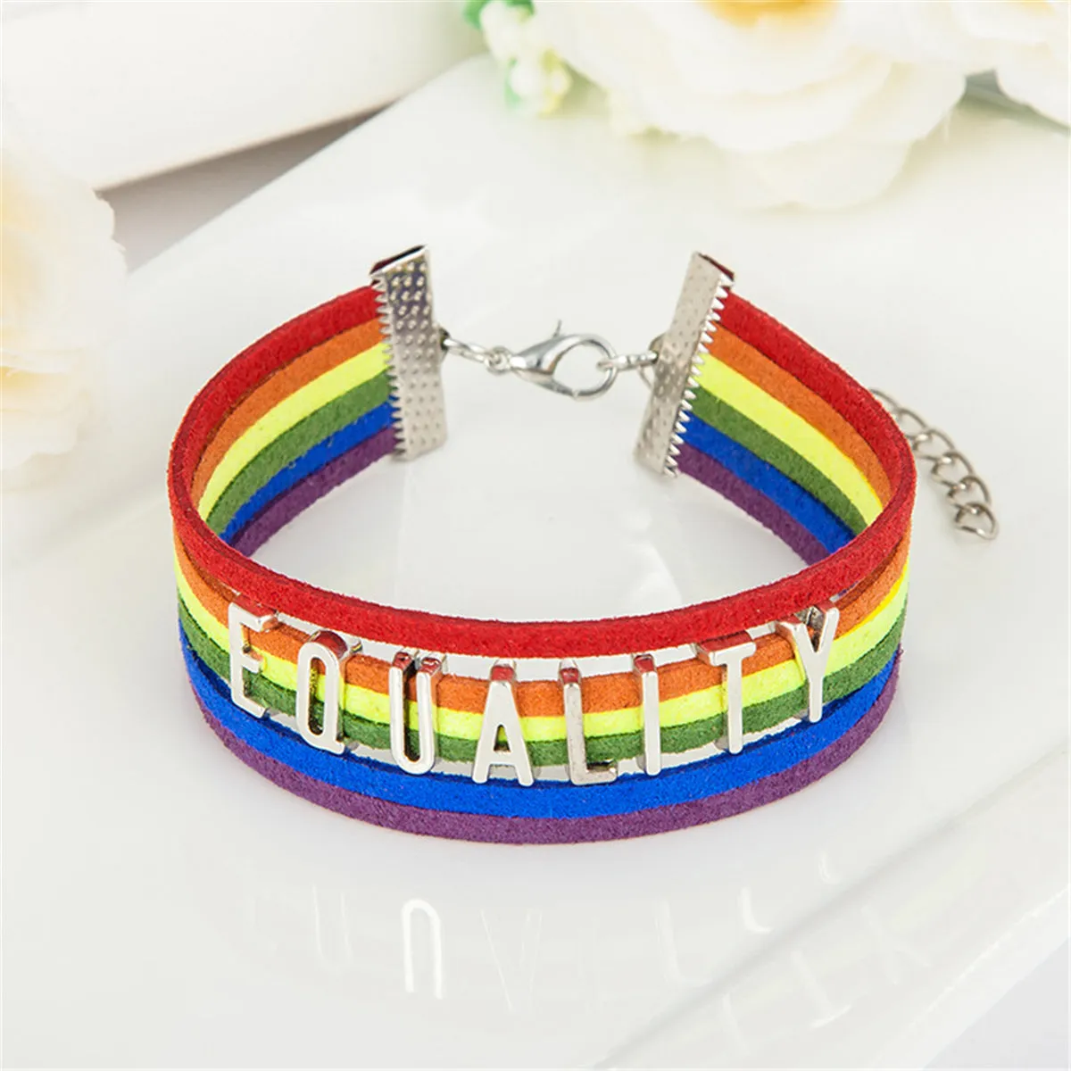 Red & Purple 'Equality' Cord Bracelet