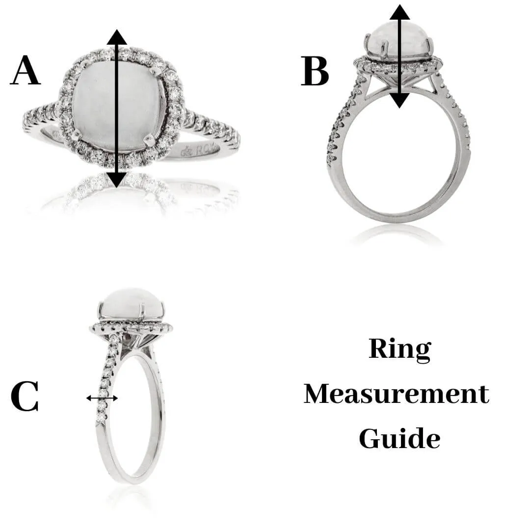 Round Blue Sapphire Diamond Bezel Style Ring