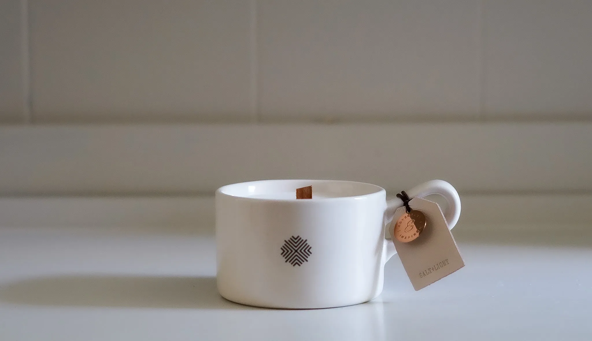 Salt & Light Ceramic Mug Candle
