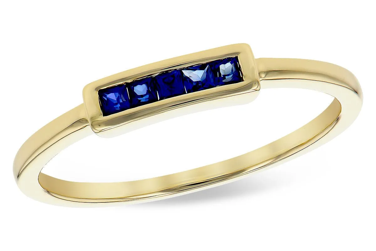 Sapphire & Diamond Channel Set Ring