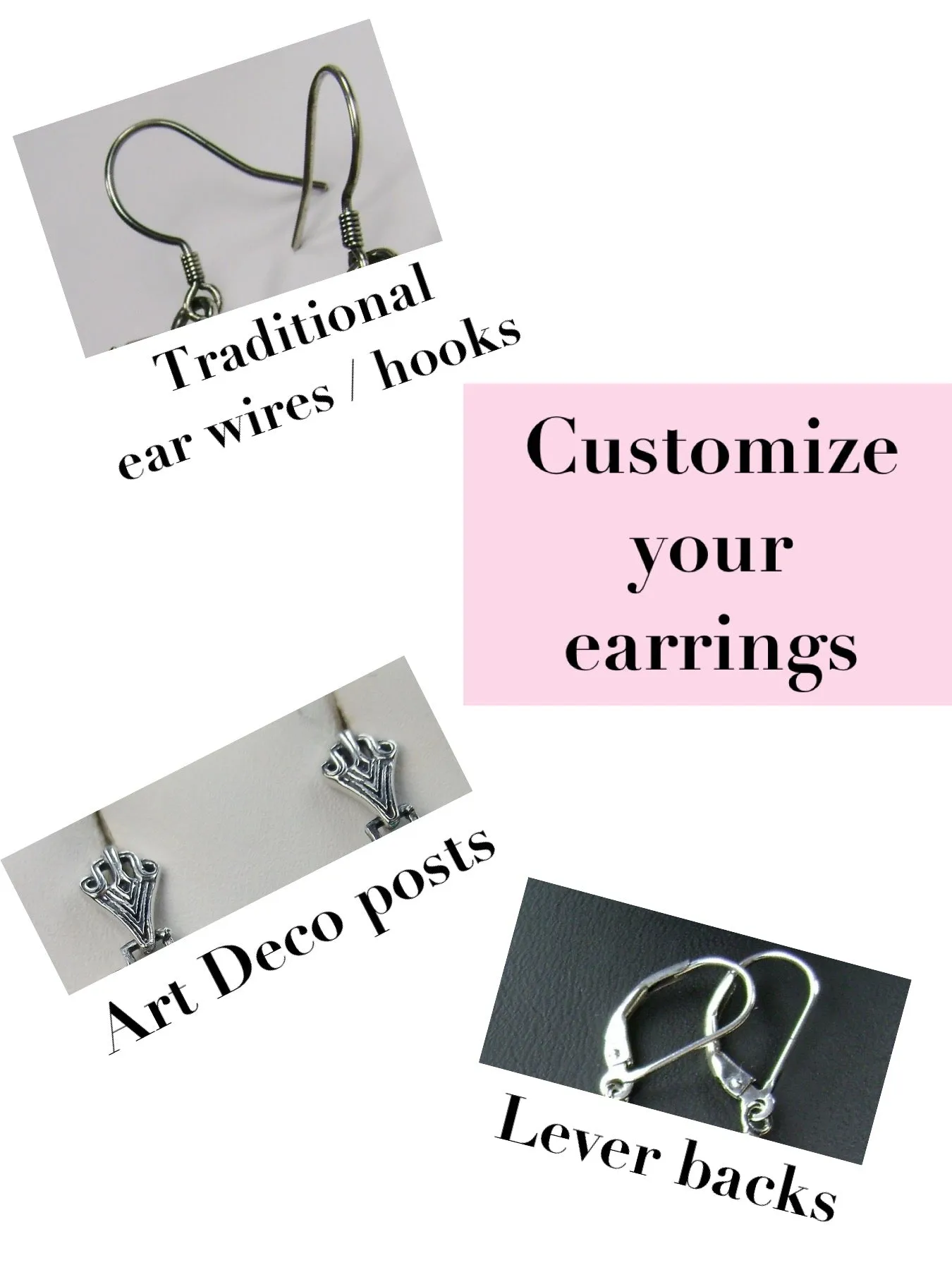 Sapphire Jewelry Set, Teardrop Art Deco Set includes Ring, Earrings & Pendant #S28