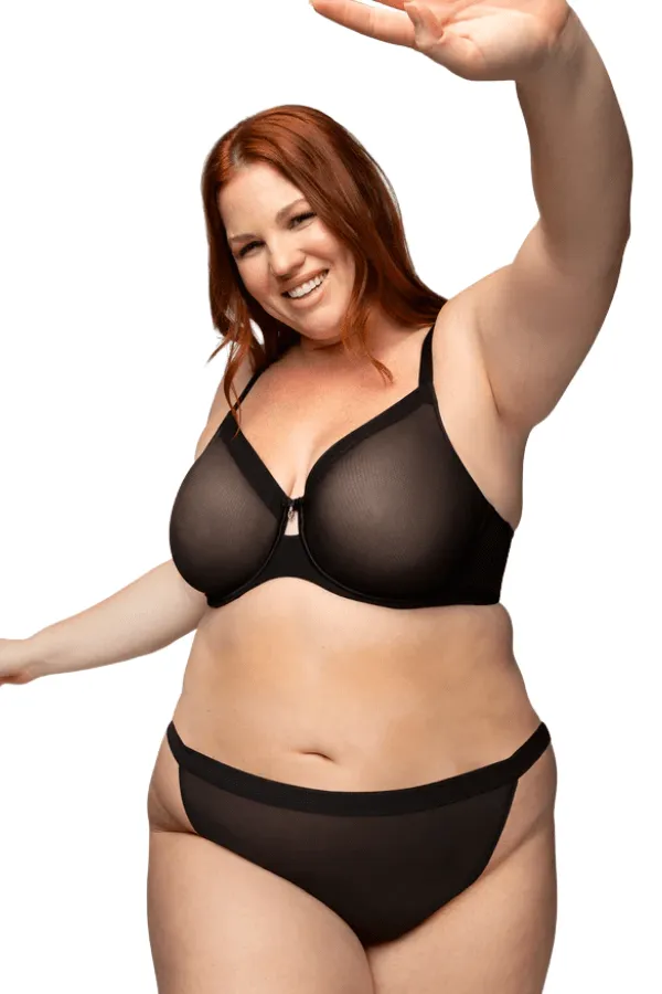 Sheer Mesh G-String - Black