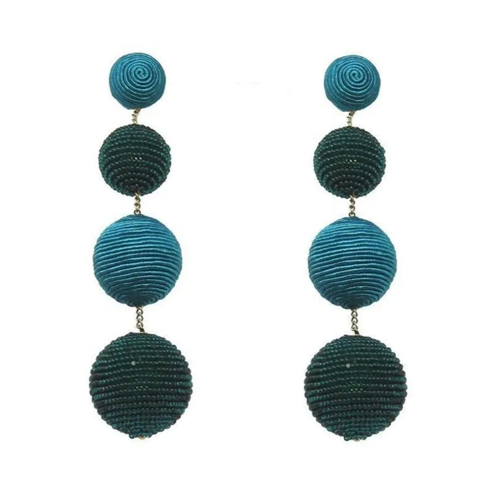 Silk Gumball Drop Earrings