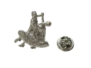 Silver Toned Ballroom Dancing Lapel Pin