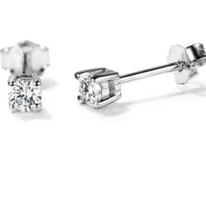 Simulated Moissanite Gemstone Stud Earrings Women's Solid 925 Sterling Silver Fine Jewelry