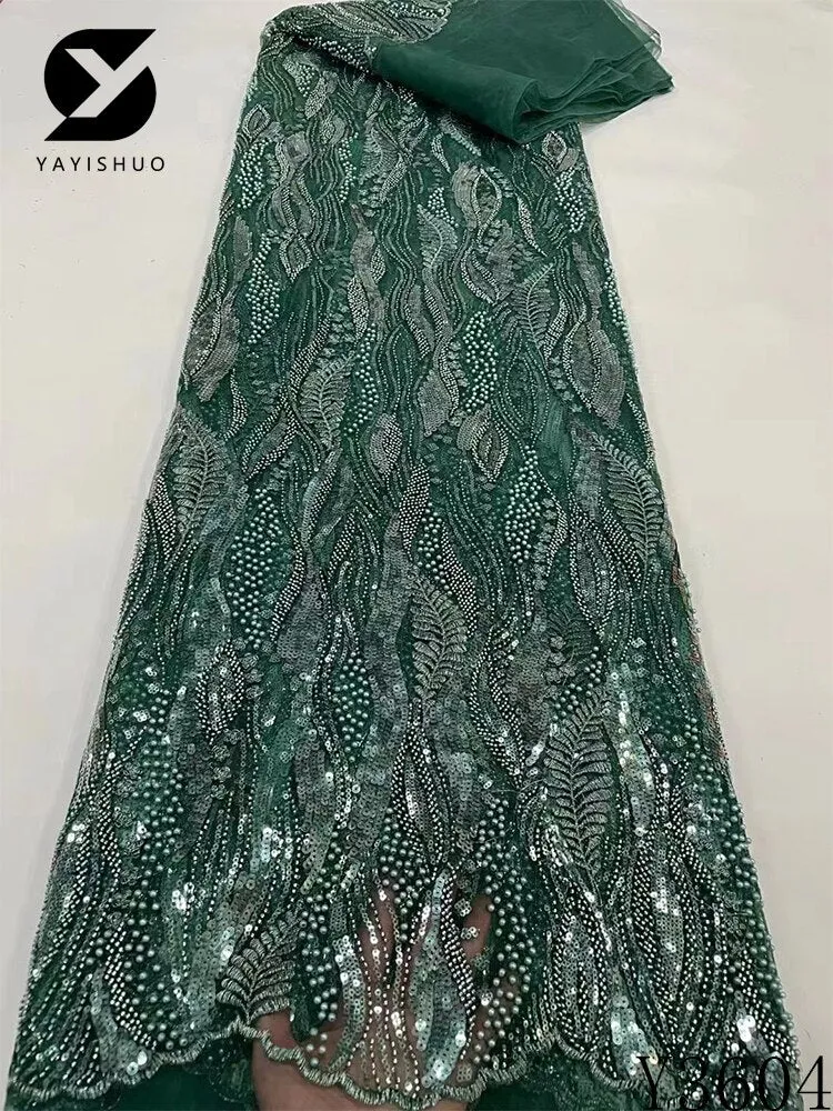 SJD LACE 2021Skin Friendly Classic African Eembroidery Guipure Cord with Stones Fabric Nigerian Celebration lace For Party A2547