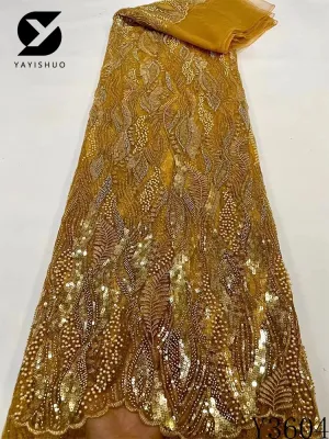 SJD LACE 2021Skin Friendly Classic African Eembroidery Guipure Cord with Stones Fabric Nigerian Celebration lace For Party A2547