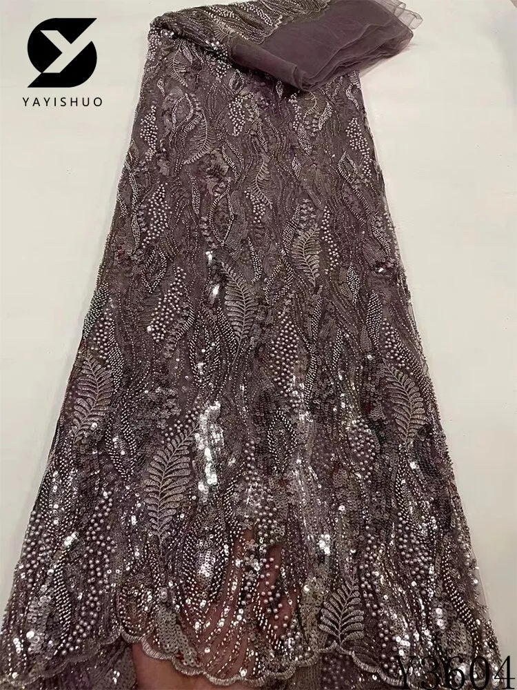 SJD LACE 2021Skin Friendly Classic African Eembroidery Guipure Cord with Stones Fabric Nigerian Celebration lace For Party A2547