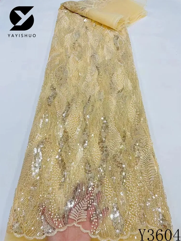 SJD LACE 2021Skin Friendly Classic African Eembroidery Guipure Cord with Stones Fabric Nigerian Celebration lace For Party A2547