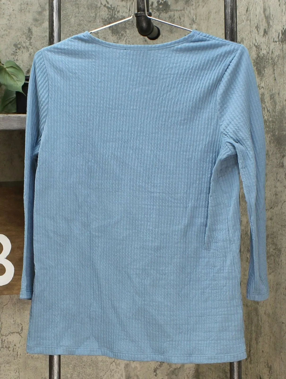 Slinky Brand Women's 3/4 Sleeve Textured Knit Top