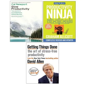 Slow Productivity, Getting Things Done, How to be a Productivity 3 Books Set
