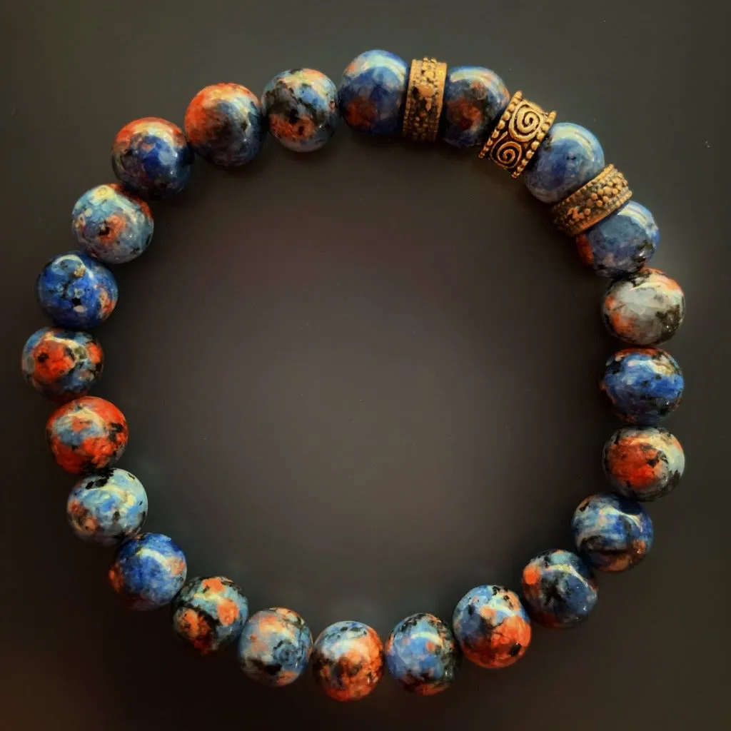 Sodalite Stone Beaded Men Bracelet