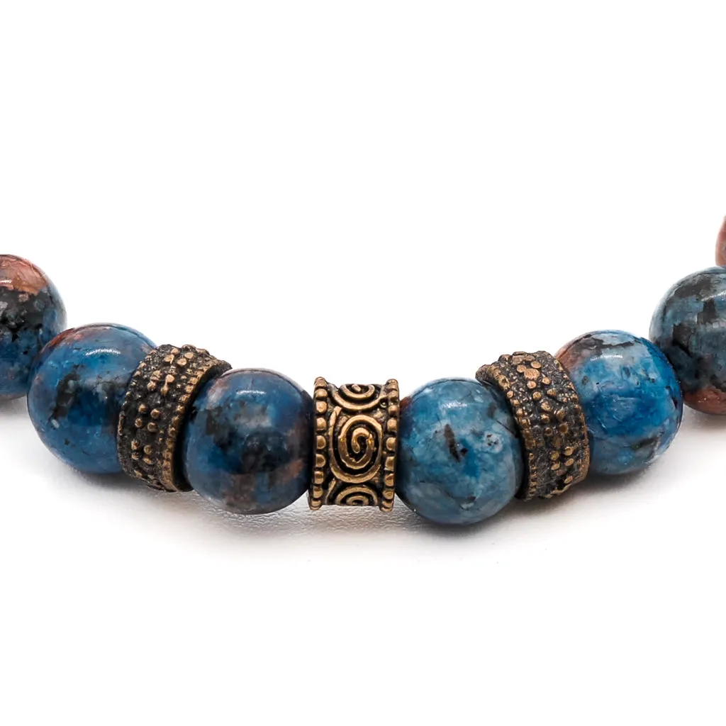 Sodalite Stone Beaded Men Bracelet