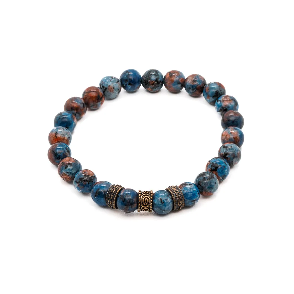Sodalite Stone Beaded Men Bracelet