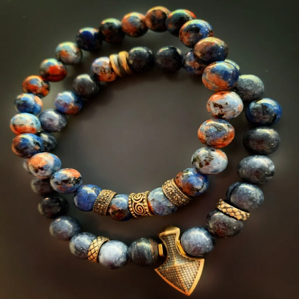 Sodalite Stone Beaded Men Bracelet