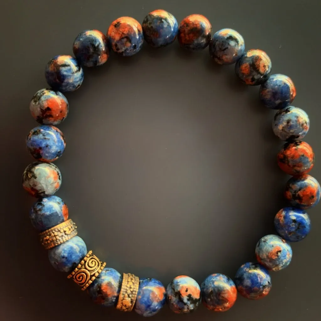 Sodalite Stone Beaded Men Bracelet