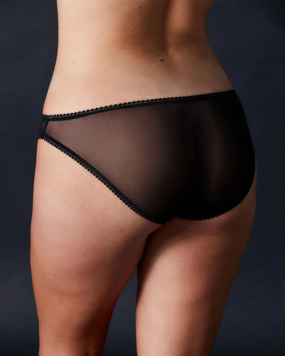 Solid Mesh Hip Bikini
