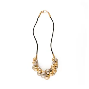 Sophia - Festive gold & silver cluster necklace