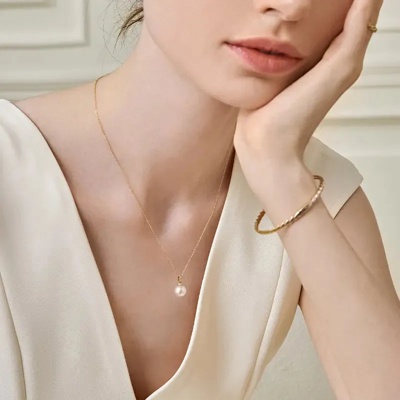 South Sea Pearl Necklace 18K Yellow Gold Pendant