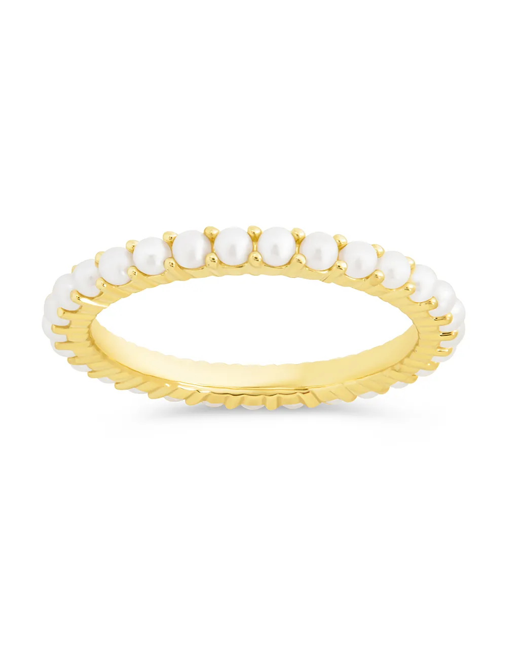 Sterling Silver Gianna Pearl Eternity Ring