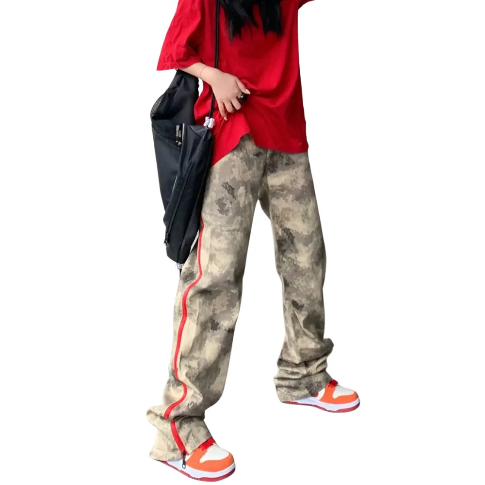Street Camouflage Straight Sweatpants