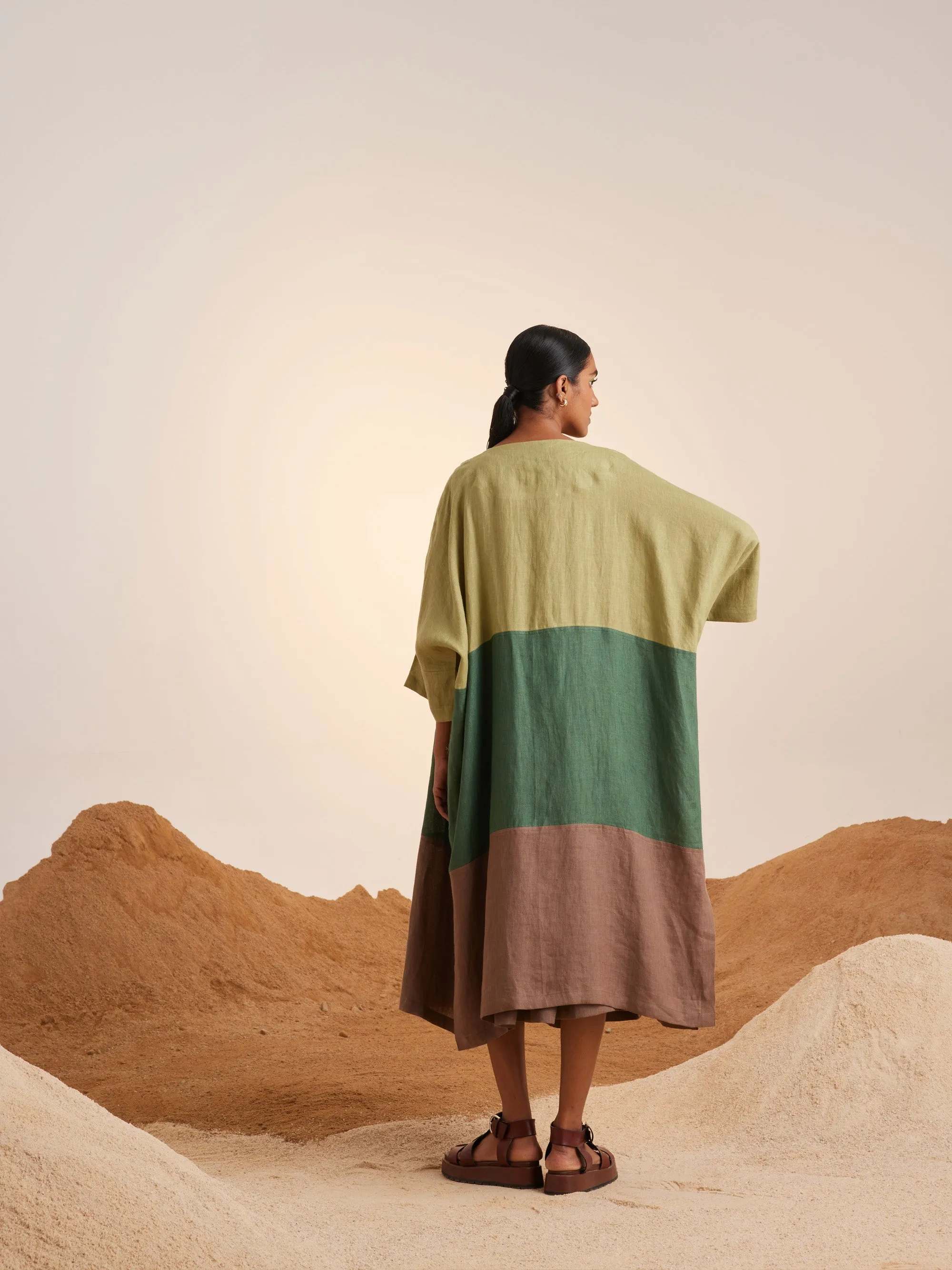 Summer Cape Overlay Freya-Macha-Fern-Ash-Linen-Ss25-Fc-Mfa-Cord