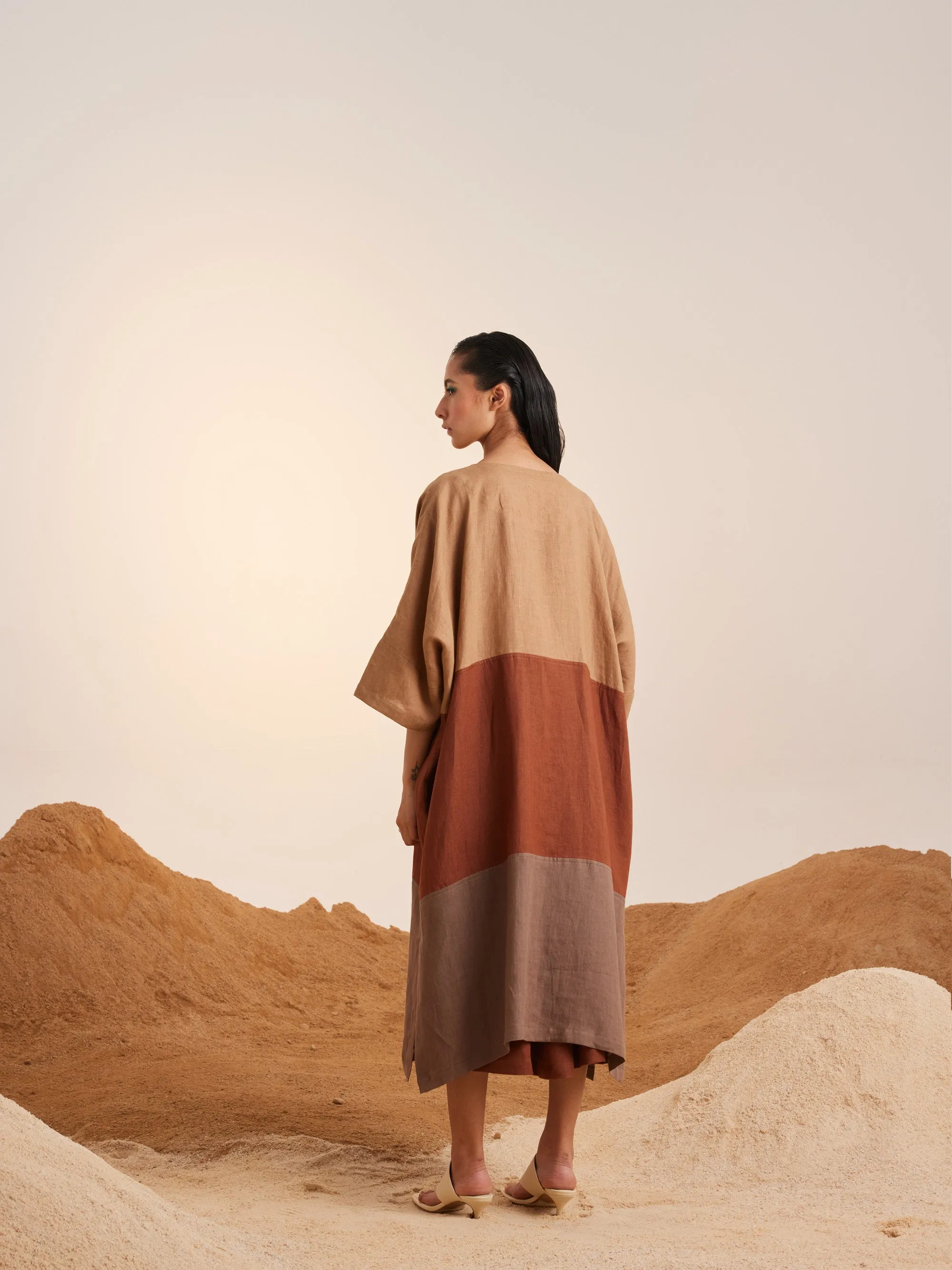Summer Co-Ord Set Of 3 Cape Freya-Sand-Rust & Ash-Linen-Ss25-Fcs3-Sra-Cord