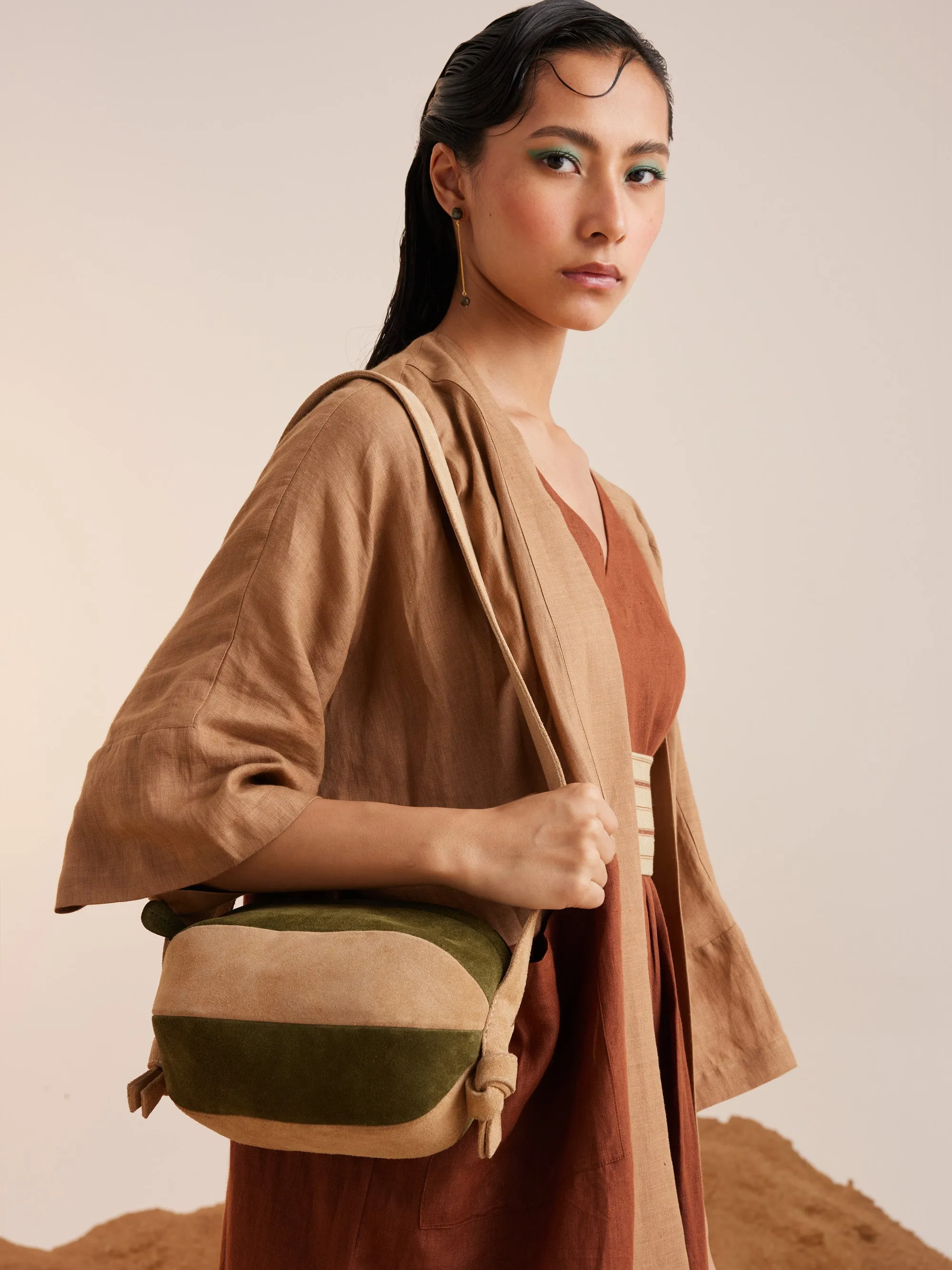 Summer Co-Ord Set Of 3 Cape Freya-Sand-Rust & Ash-Linen-Ss25-Fcs3-Sra-Cord