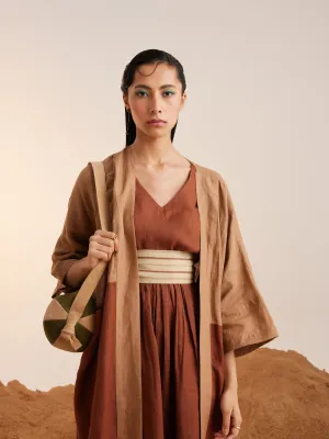 Summer Co-Ord Set Of 3 Cape Freya-Sand-Rust & Ash-Linen-Ss25-Fcs3-Sra-Cord