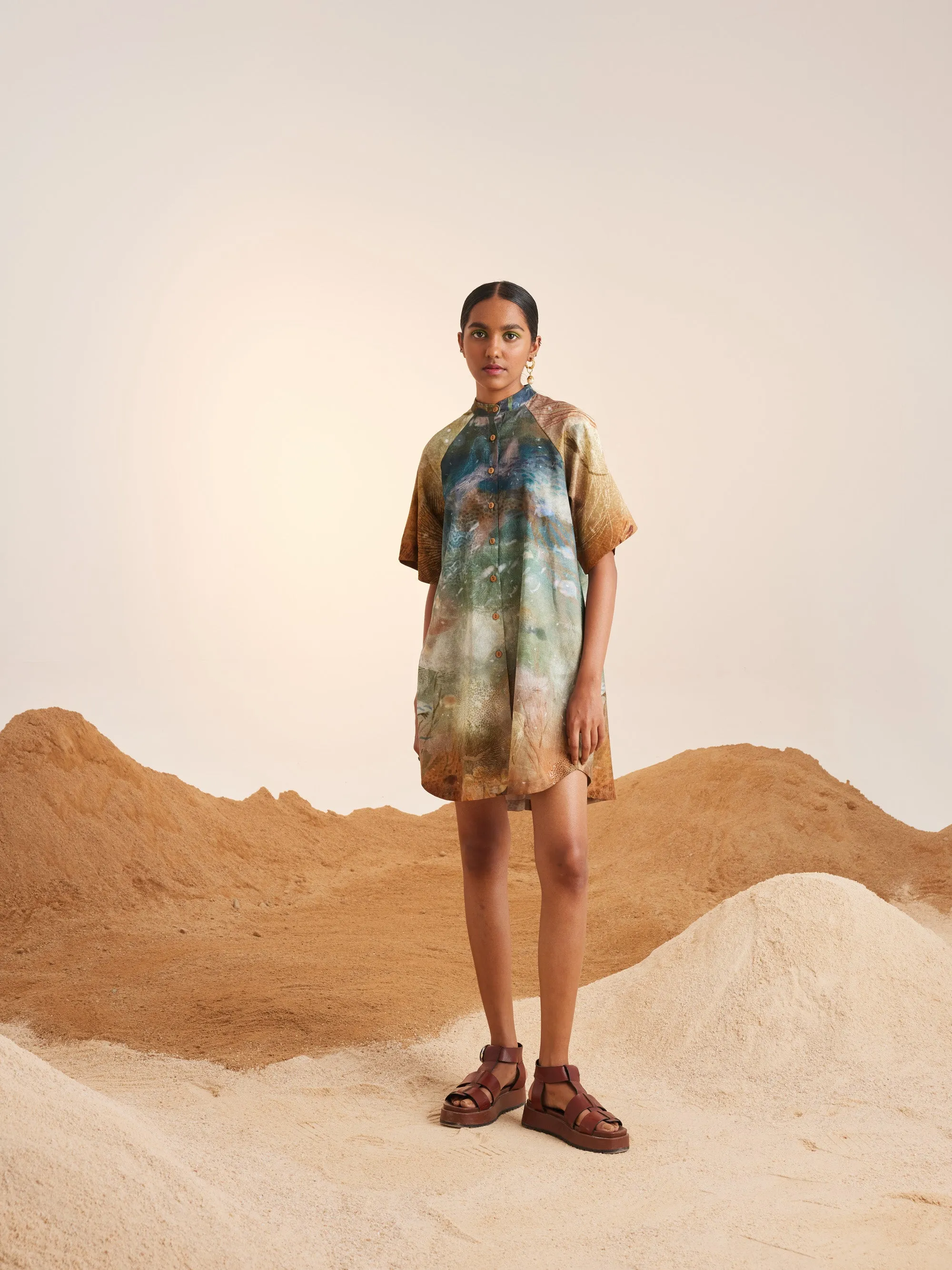 Summer Dress A-Line-Underwater-Cotton Satin Ss25-Alined-Unw-Cord