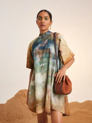 Summer Dress A-Line-Underwater-Cotton Satin Ss25-Alined-Unw-Cord