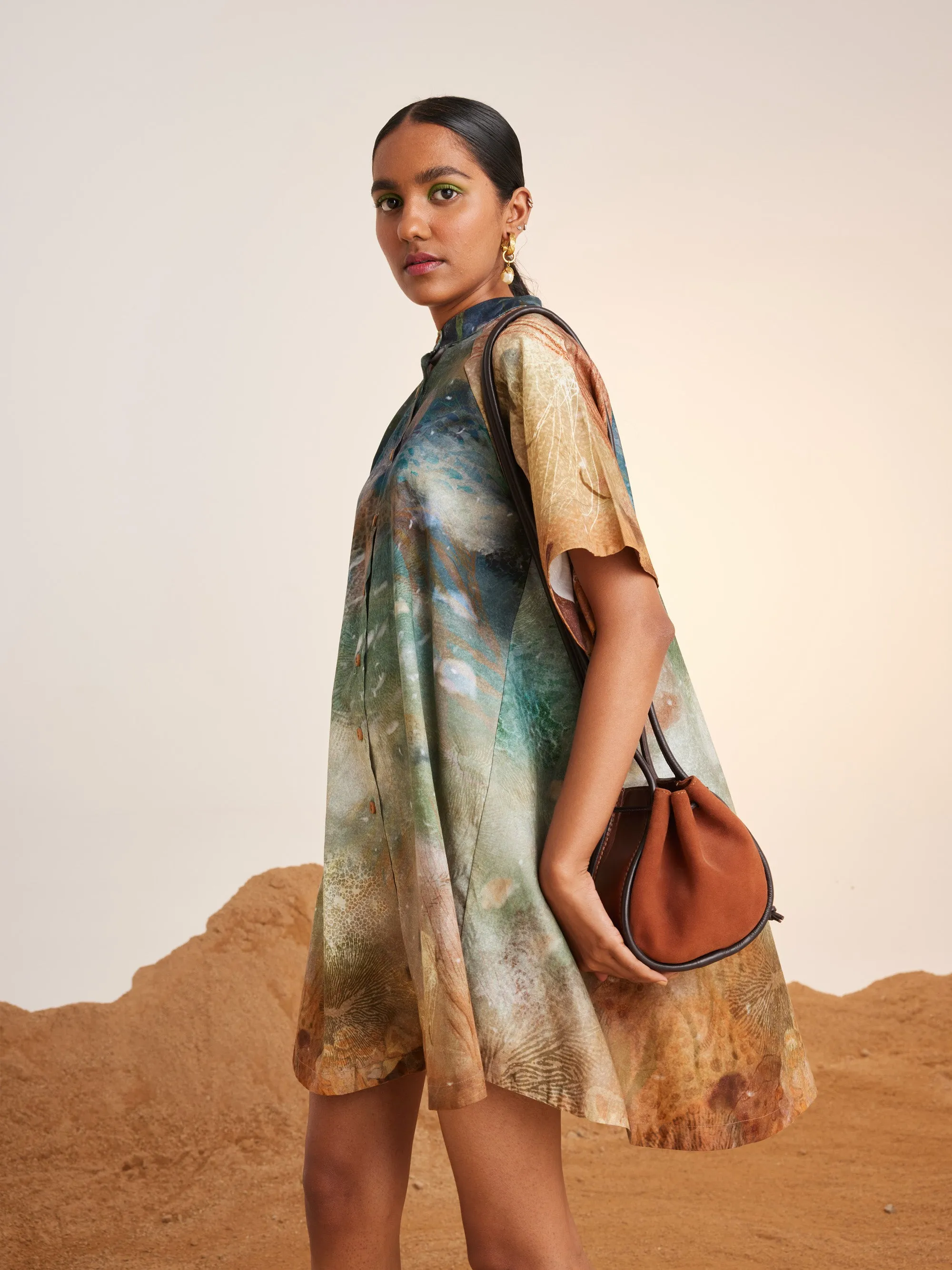 Summer Dress A-Line-Underwater-Cotton Satin Ss25-Alined-Unw-Cord