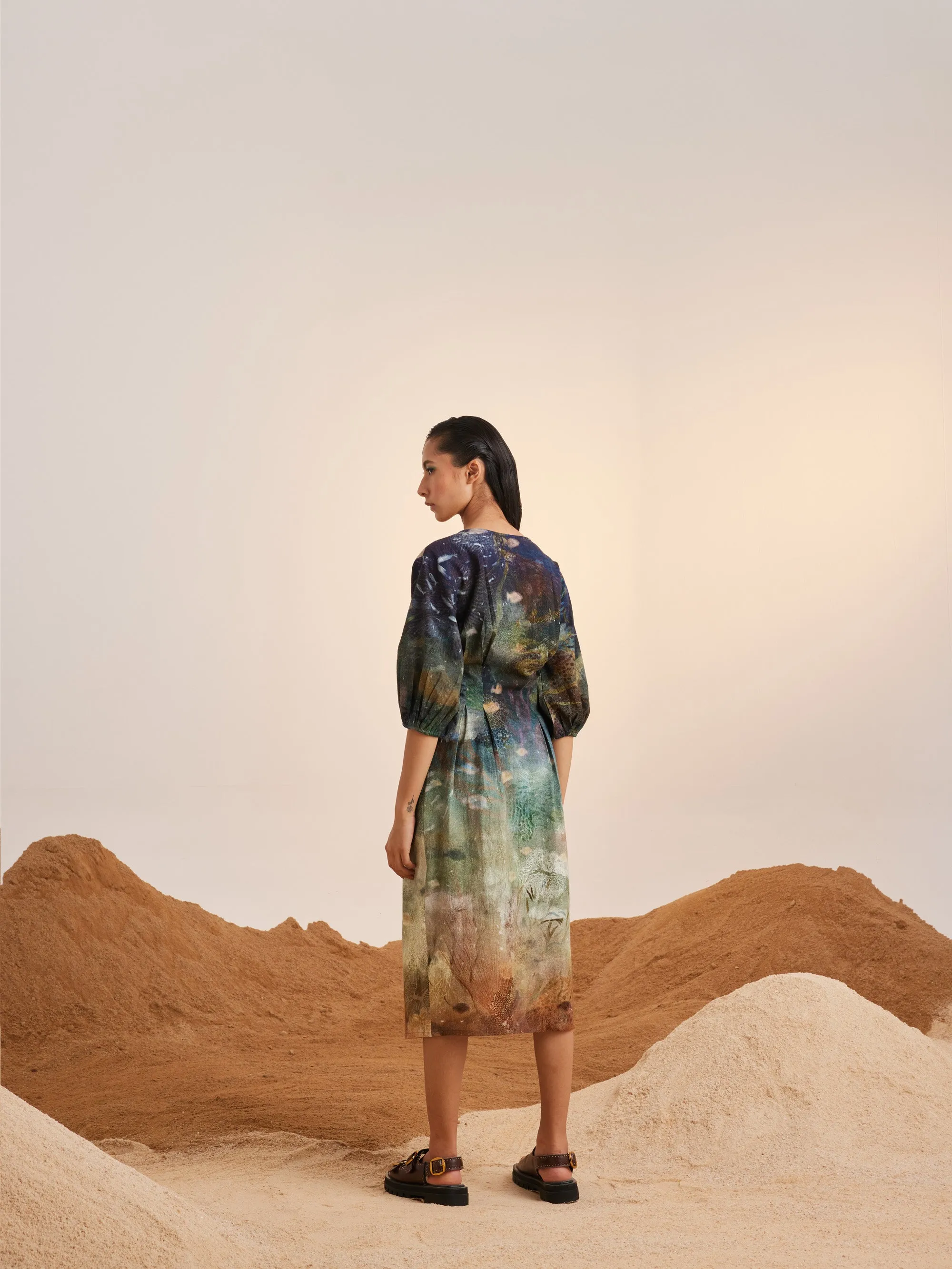 Summer Dress Shaft-Underwater-Cotton Crinkle Ss25-Shfd-Unw-Cord