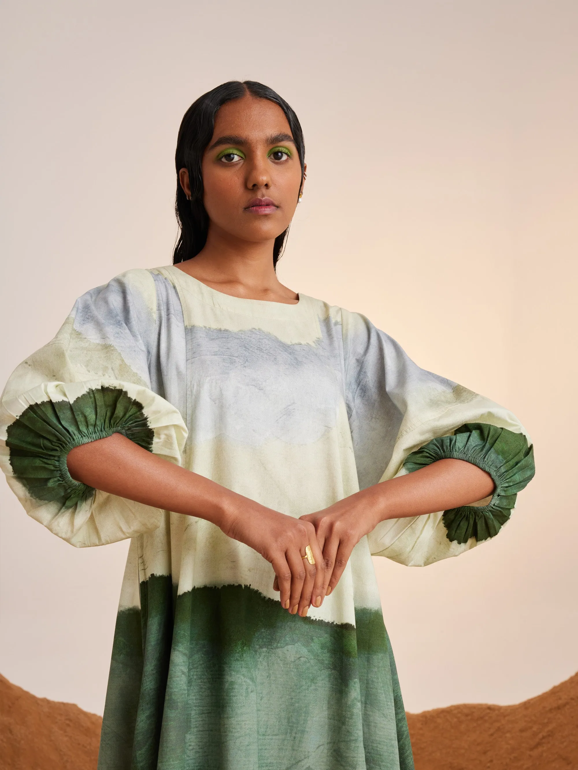 Summer Dress Umbrella-Earth-Cotton Ss25-Ud-Erth-Cord