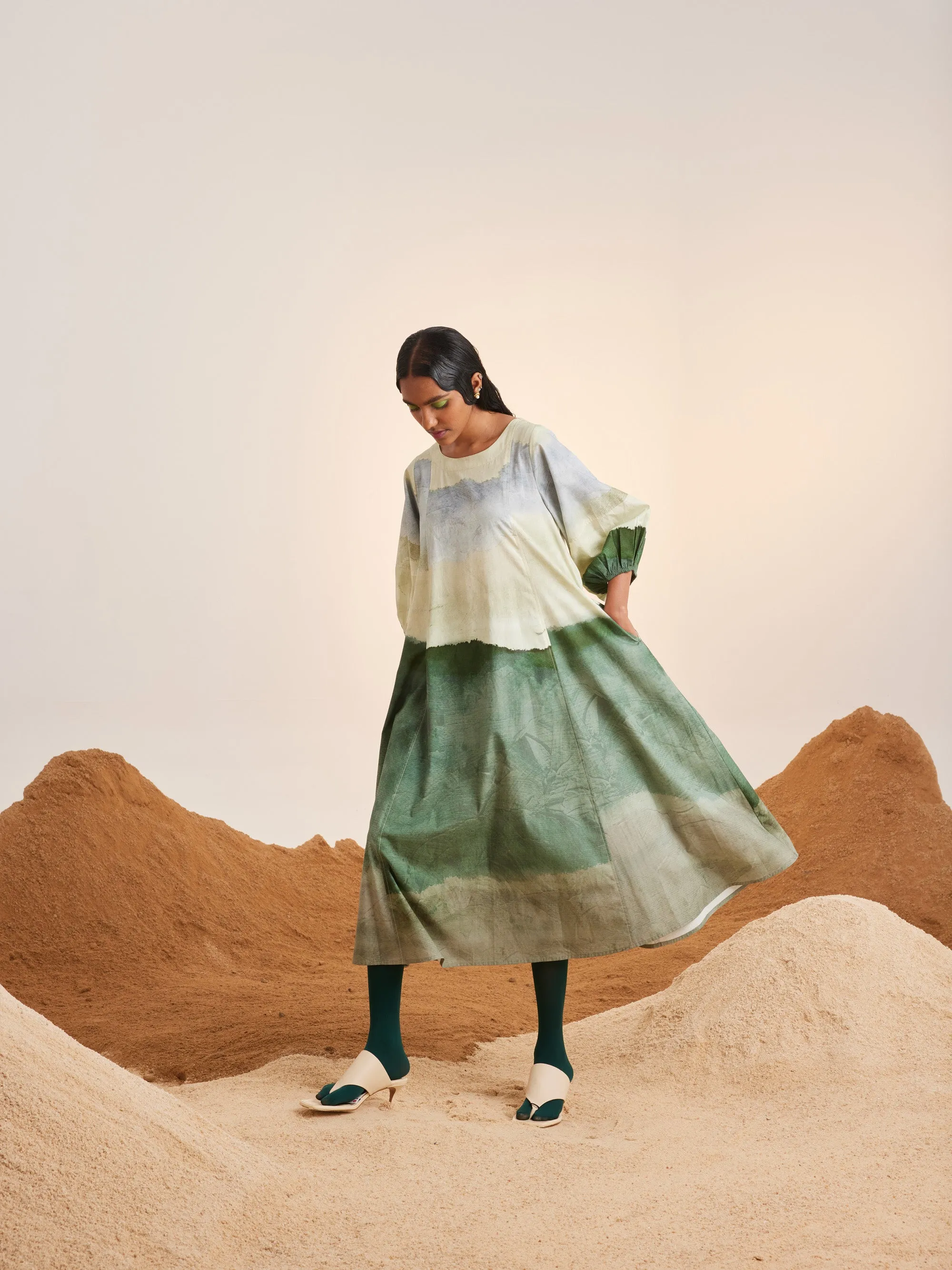 Summer Dress Umbrella-Earth-Cotton Ss25-Ud-Erth-Cord