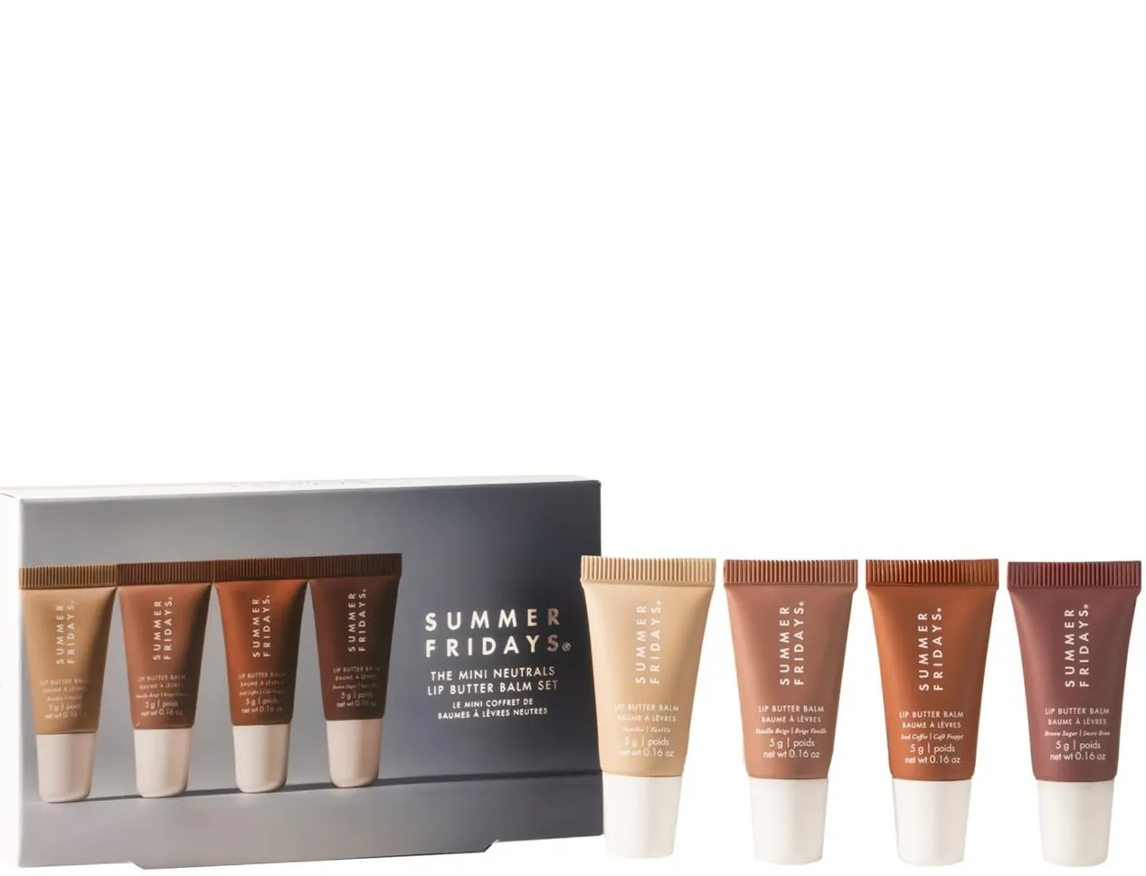 SUMMER FRIDAYS The Mini Neutrals Lip Butter Balm Set