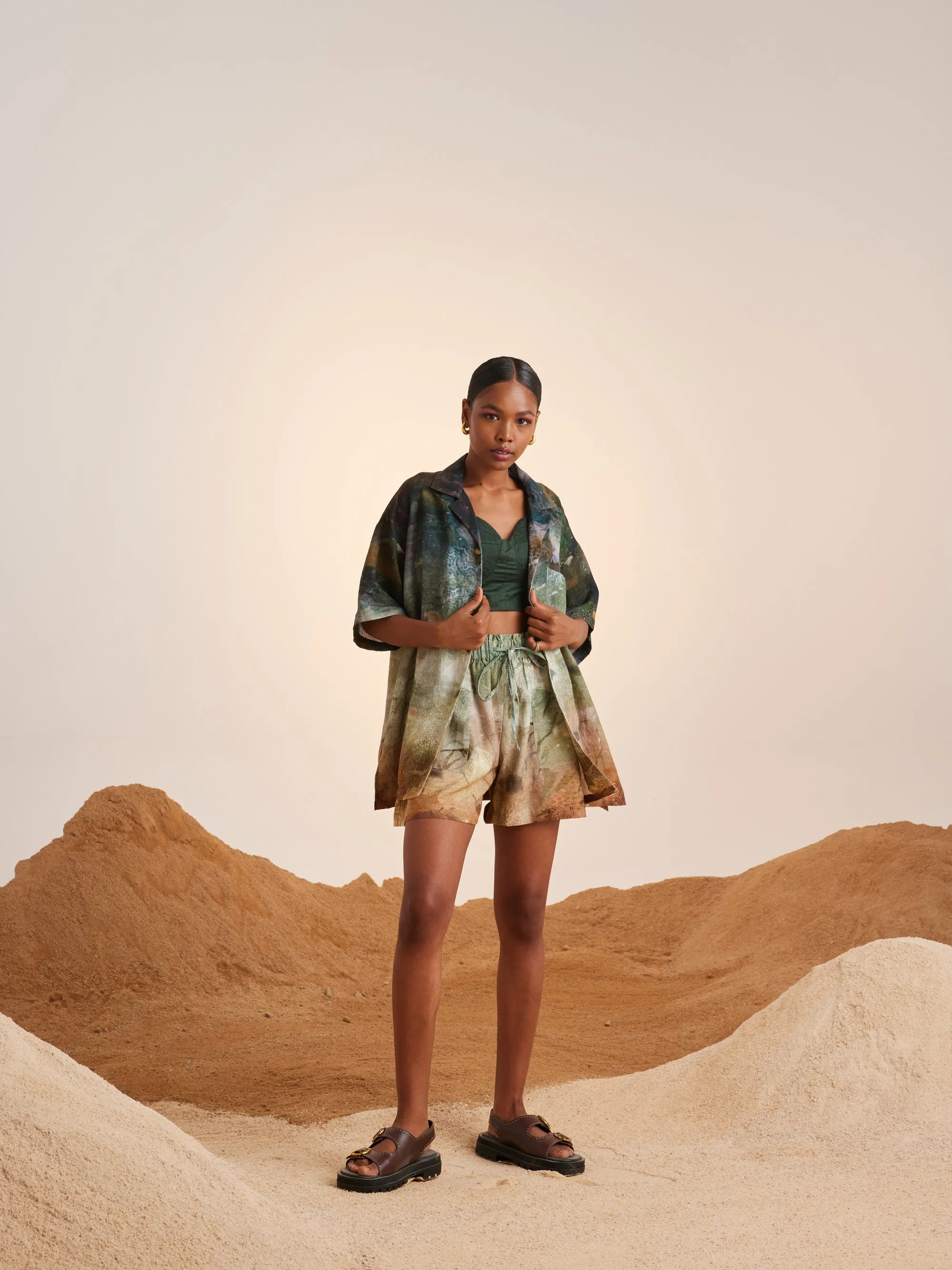 Summer Shirt  Top Oversized Unisex-Underwater-Linen-Ss25-Uos-Udw-Cord