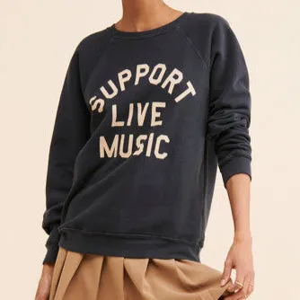Support Live Music Crewneck by Retro Brand