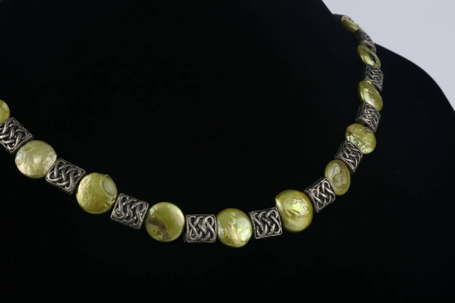 The Perfect Touch - Round Biwa Pearl and Pewter Necklace