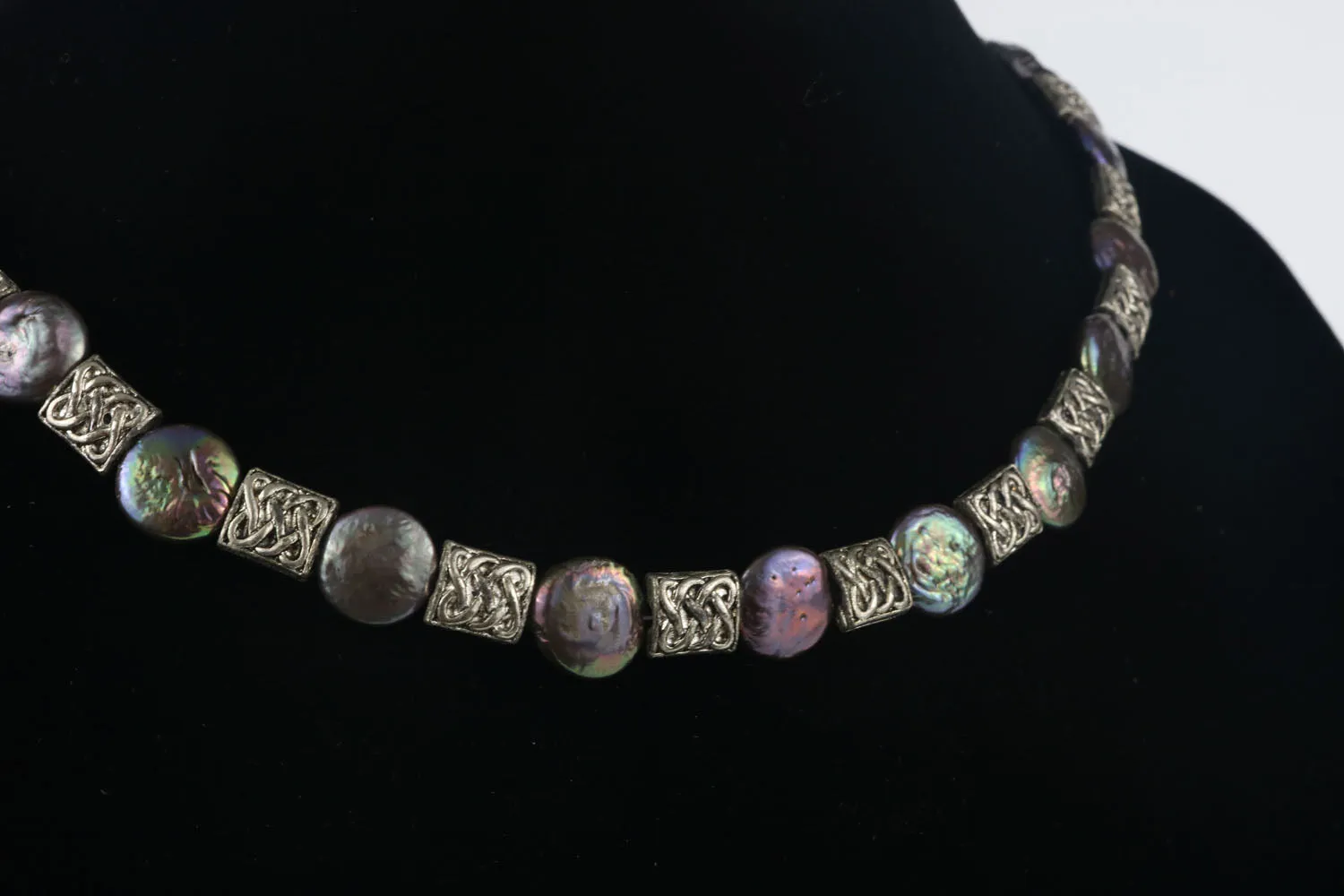 The Perfect Touch - Round Biwa Pearl and Pewter Necklace