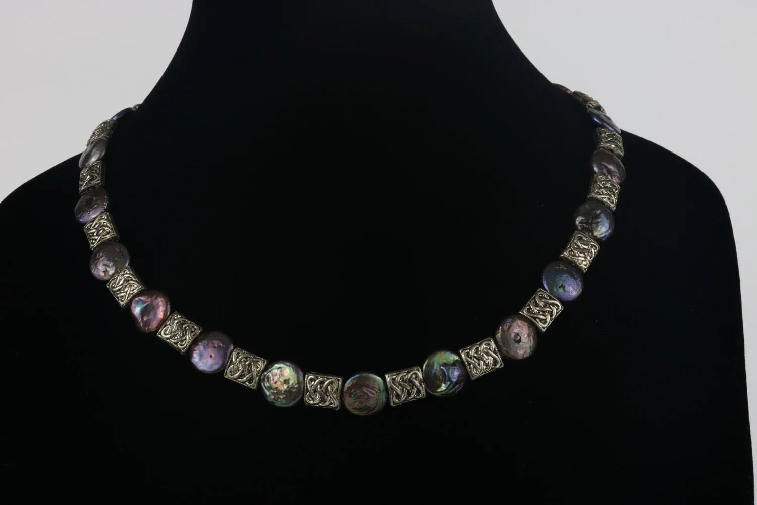 The Perfect Touch - Round Biwa Pearl and Pewter Necklace