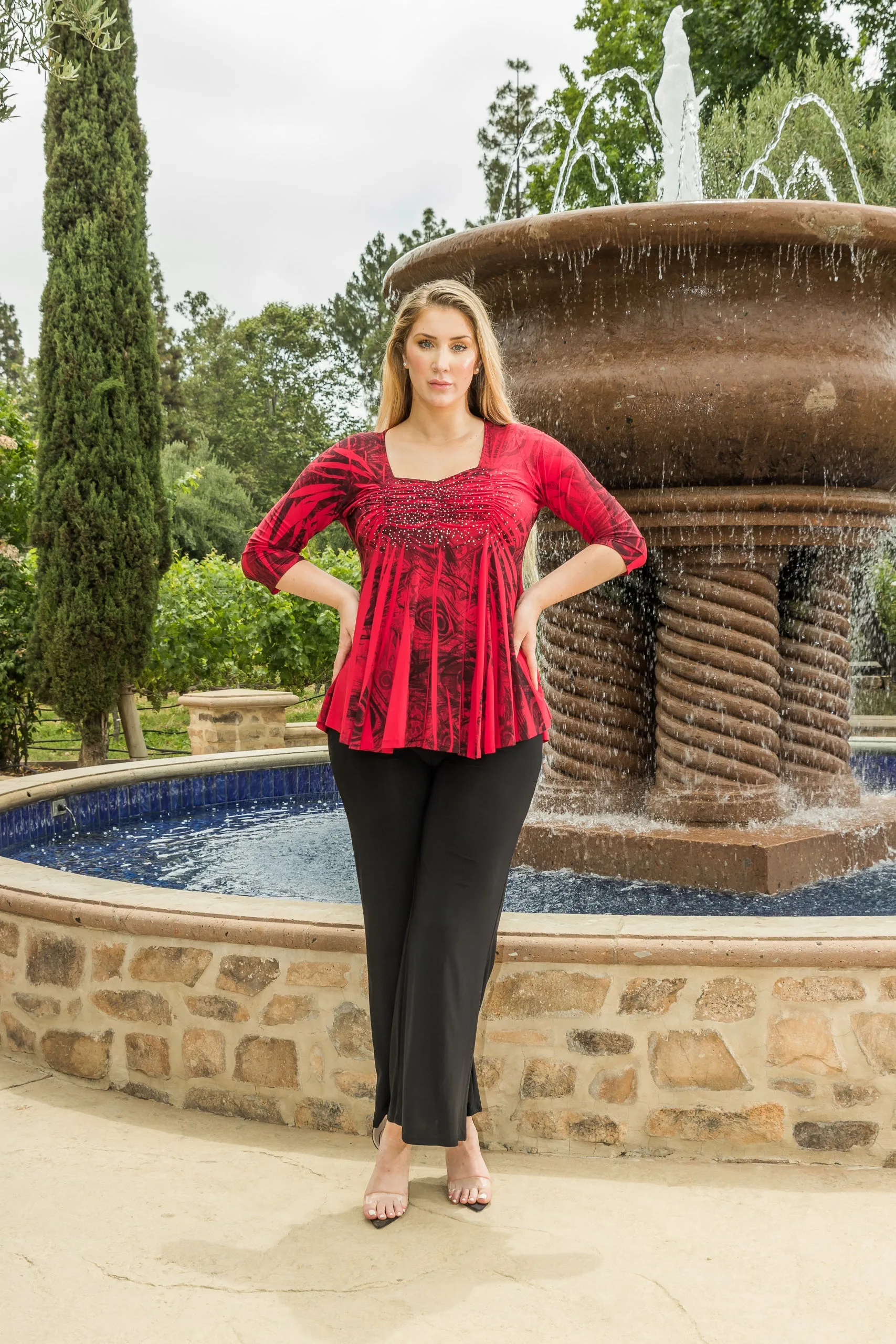 The Red Peacock Top